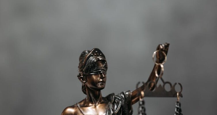 close up shot of a statuette of lady justice