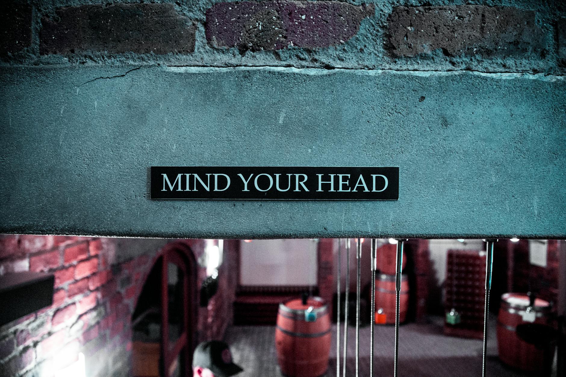 mind your head signage