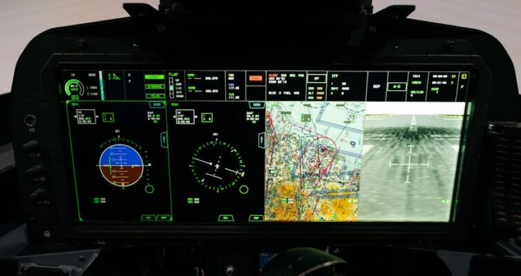 flight simulator on screen